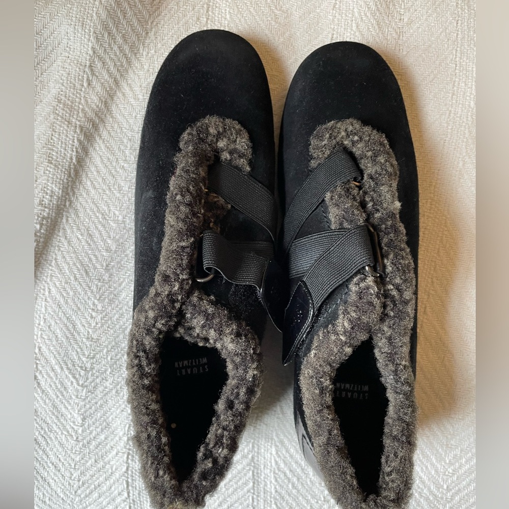 Stuart Weitzman Black Suede Sneakers